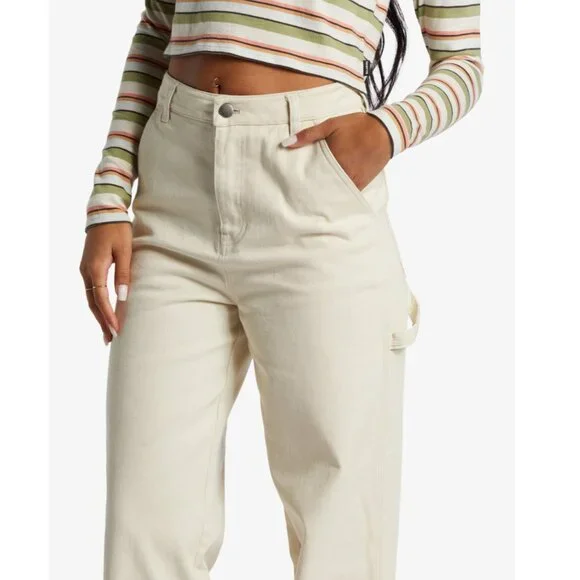 NEW Billabong Collet Carpenter Denim in Cream, Size 27 - Picture 3 of 11